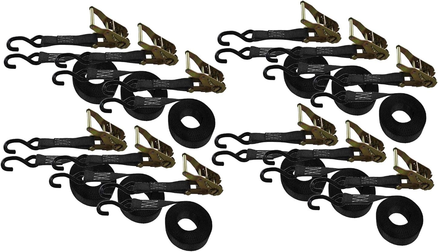 Cargo Equipment Corp. 1 inch Black Ratchet Straps with