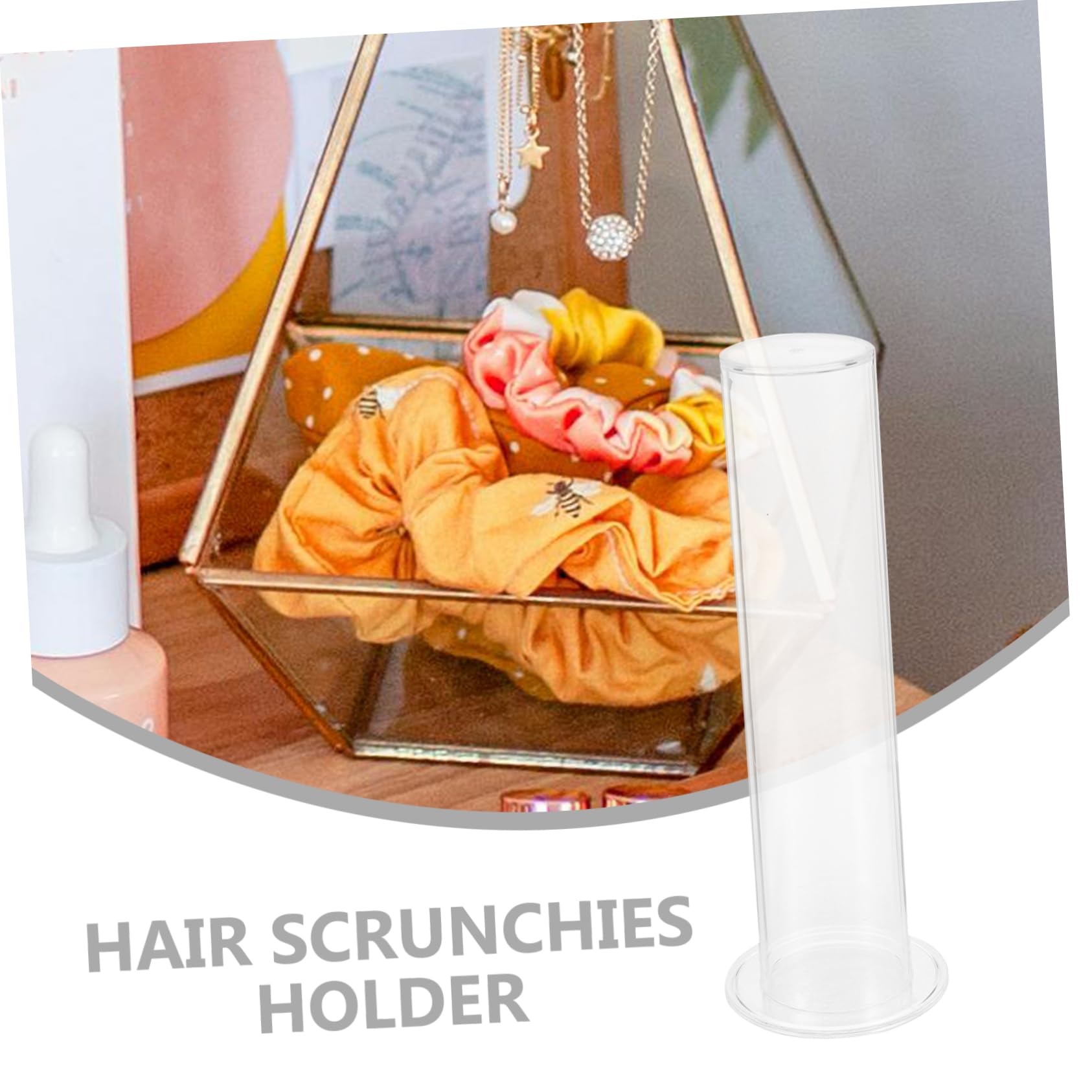 FRCOLOR 2pcs Haars pange Acrylständer haarklammer aufbewahrung klare elastische Haarbänder Aufbewahrung von Armbänder Haarspangen Haarnadel Organizer für Haargummis Haarbandhalter