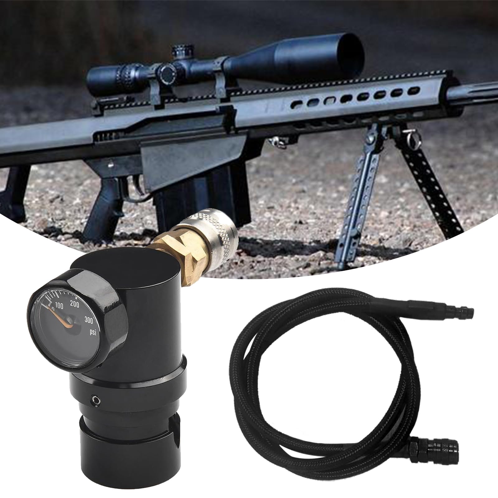 Compresor De Aire Pcp Para Paintball, Regulador De Tanque De Aire, Regulador De Aire Hpa Micro Mr, ManóMetro De 2000 Psi, Regulador De Tanque De Aire De Paintball E Indicador De VáLvula