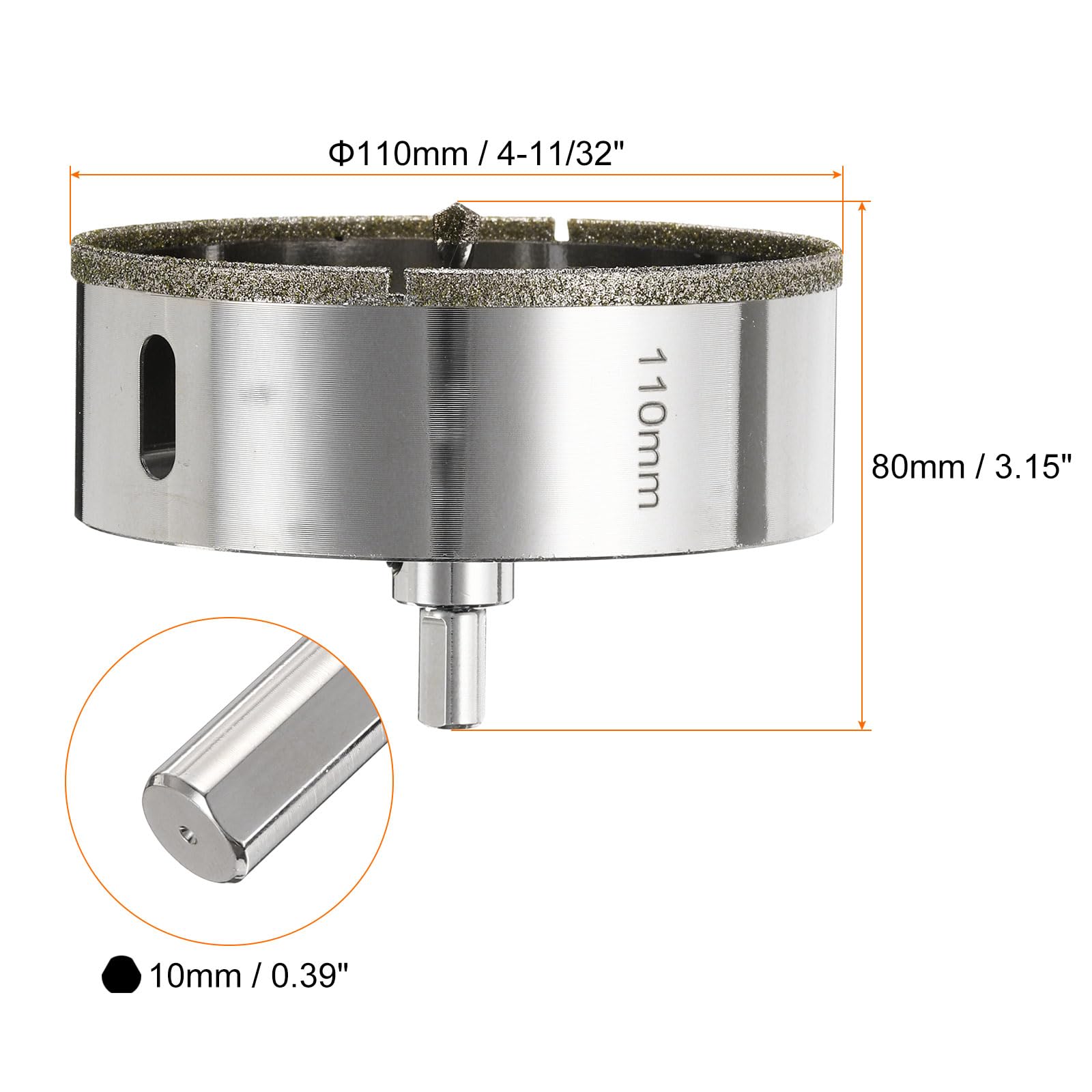 Diamant Scie Cloche Carrelage Céramique Verre Porcelaine Marbre Foret Outil 60mm 90778816