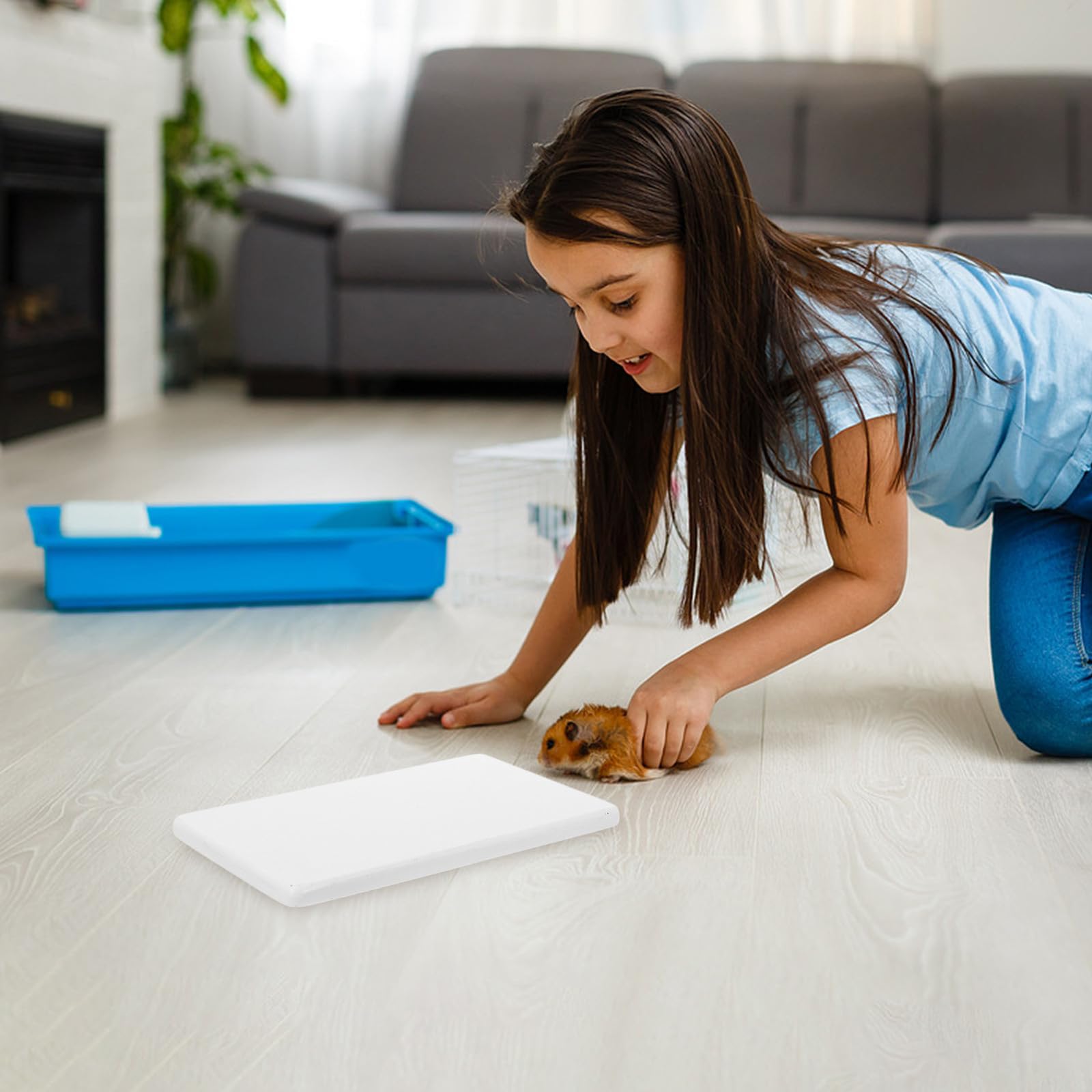OUNONA Kühlmatte aus Marmor für Kleine Haustiere Wie Kaninchen und Meerschweinchen Hitzeabsorbierend und Leicht zu Reinigen für Sommer im Innenbereich