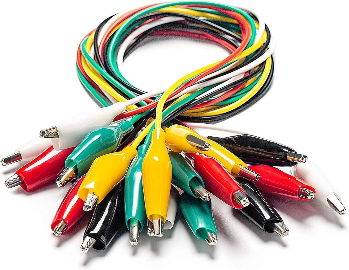 10Pcs Colored Crocodile Clip - Double-ended Alligator Clips Cable Testing Wire Clip for Electrical Appliances Digital Test