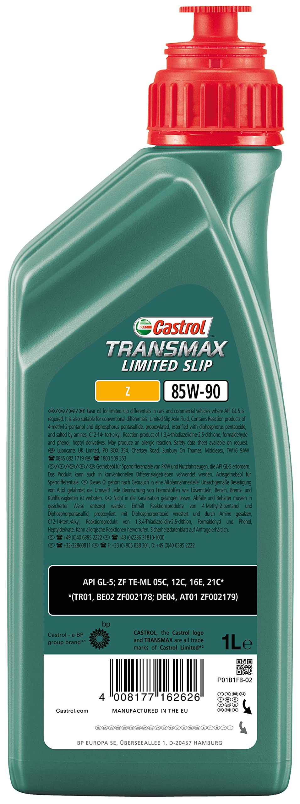 castrol 85w90 gear oil Transmax Limited Slip Z 85W-90 1 Litre Automotive cat://outdoor-activities Synthetic gear oil that Trikot:XXXL KKPW Fahrrad Elektrofahrrad Hinten