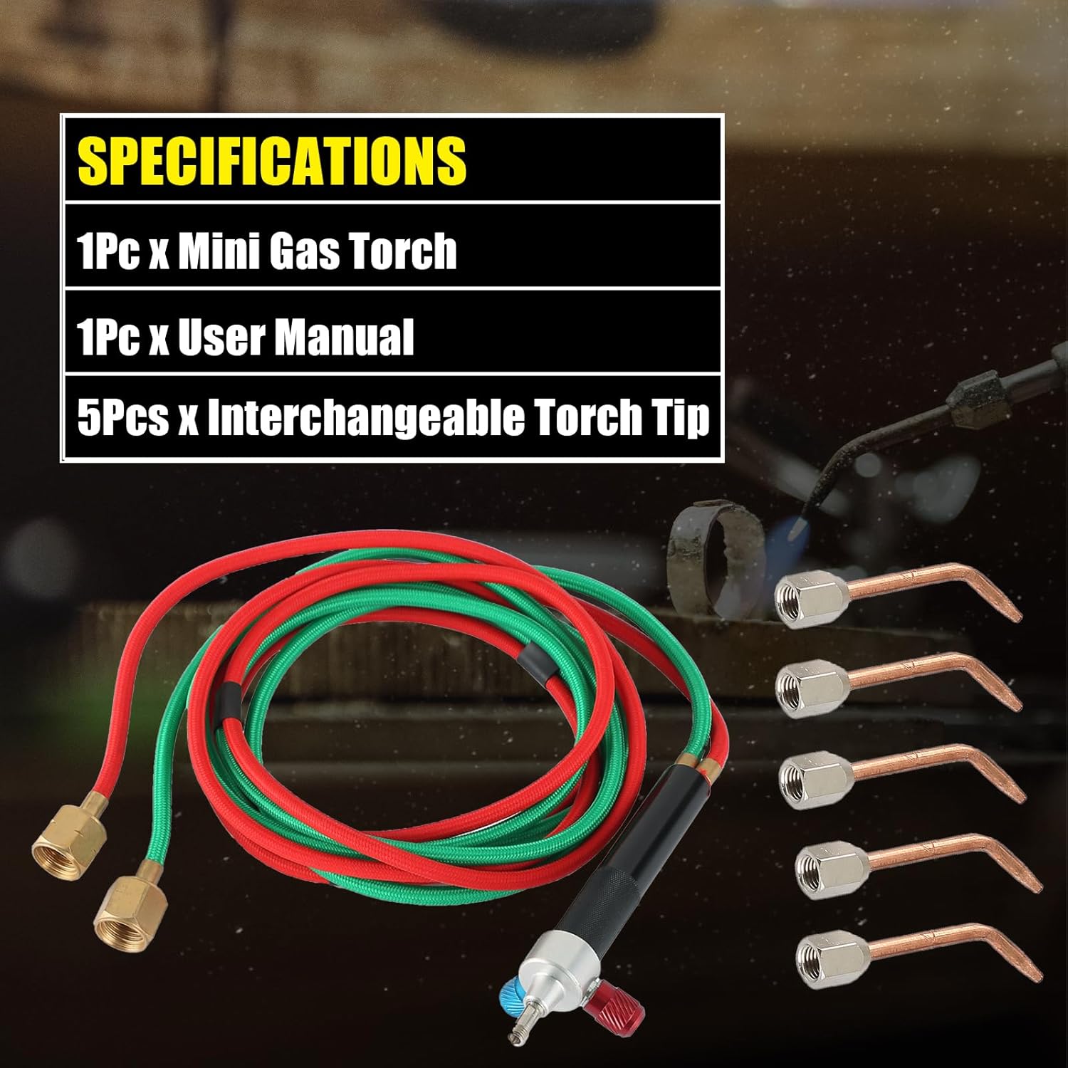 Jewelry Micro Mini Gas Small Torch Welding Soldering Gun Soldering Torches Soldering kit with 5 Weld tips for Oxygen Cylinders, Hoses - Acetylene for Jewelers