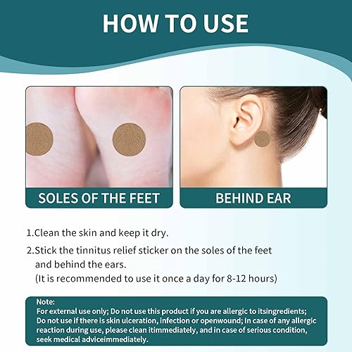 Miniatura 6 de Parches para aliviar el tinnitus, tratamiento de hierbas naturales para aliviar el tinnitus, para el oído, dolor de oído, aliviar la pérdida
