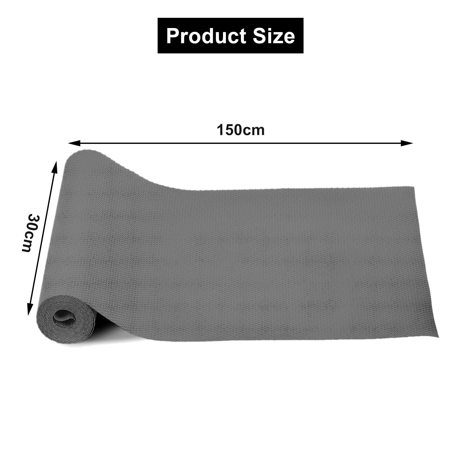 KOOSREEL Tapis Fond De Tiroir Antidérapant 30×500cm - EVA Non-Adhésif, Découpe Personnalisée