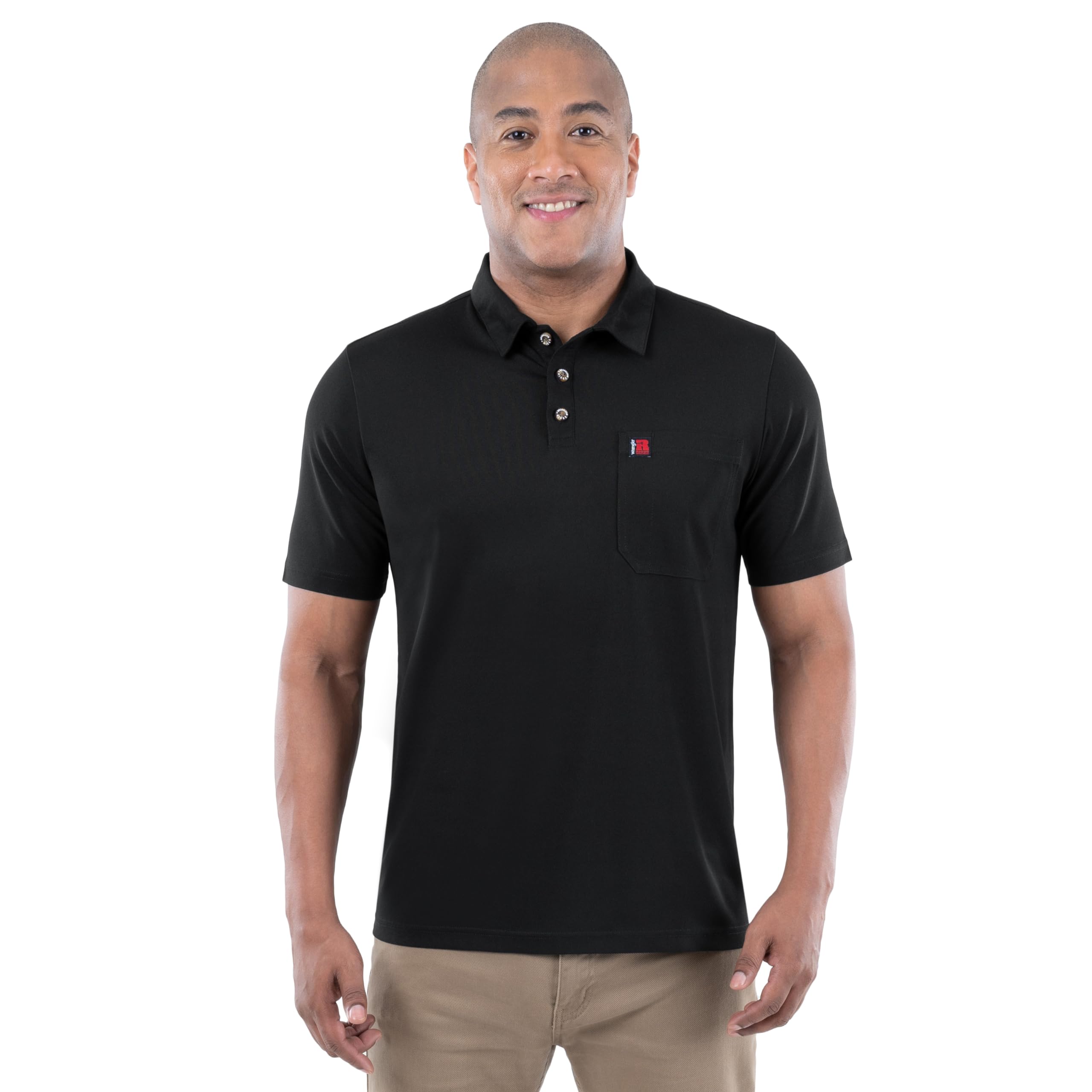 Wranglermens Short Sleeve Performance Pocket Polo Short Sleeve Performance Pocket Polo