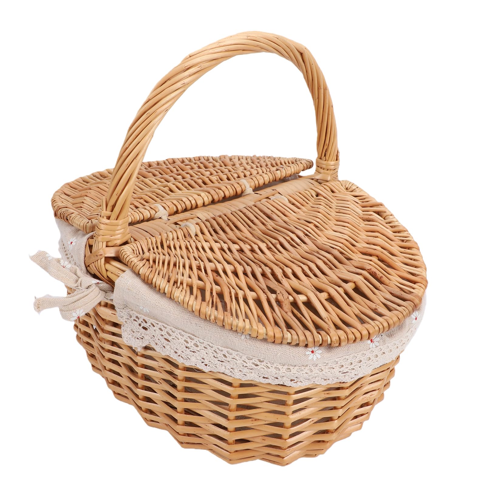 Panier de pique-nique en osier motif marguerite, une idée cadeau idéale