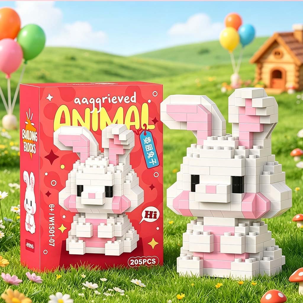 1 Pcs Cute Figurines Pitiful White Rabbit Statue,Stuff Under 3 Dollars