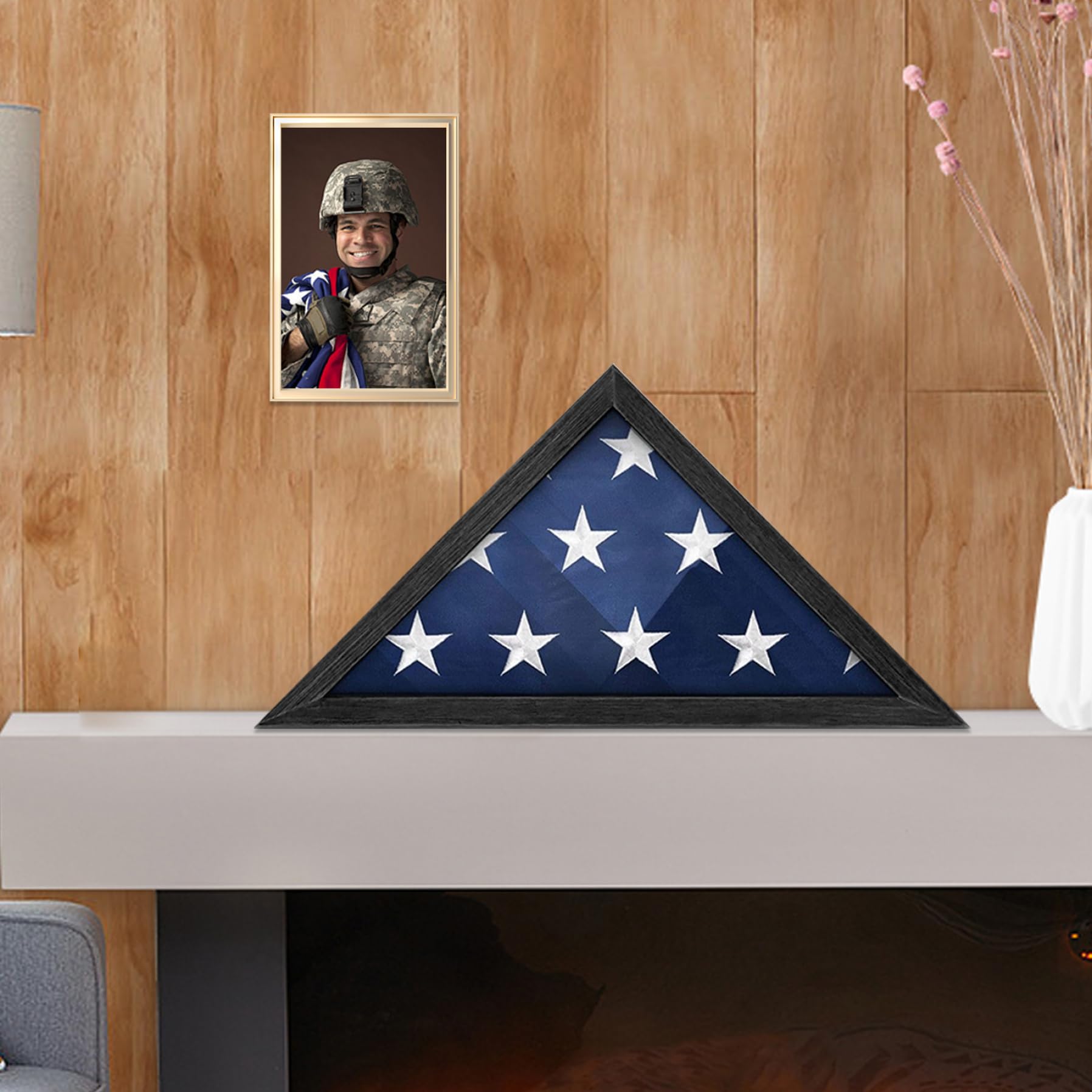 Triangular Flag Box Military Flag Cases For Sale Custom Burial Flag Display Case - Solid ...