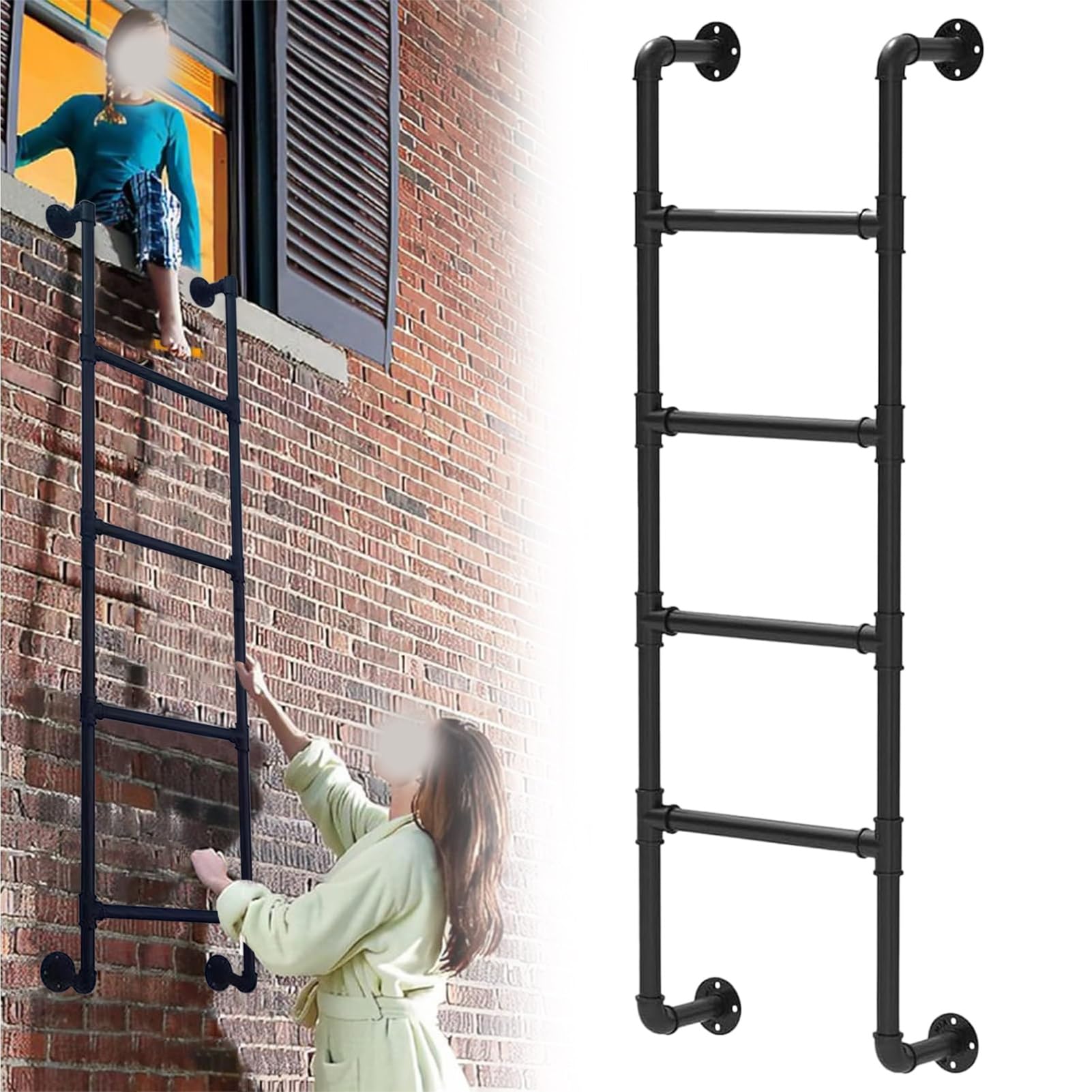 8 Ft Ladder Metal Basement Window Well Egress Ladder 4ft 5ft 6ft 7ft