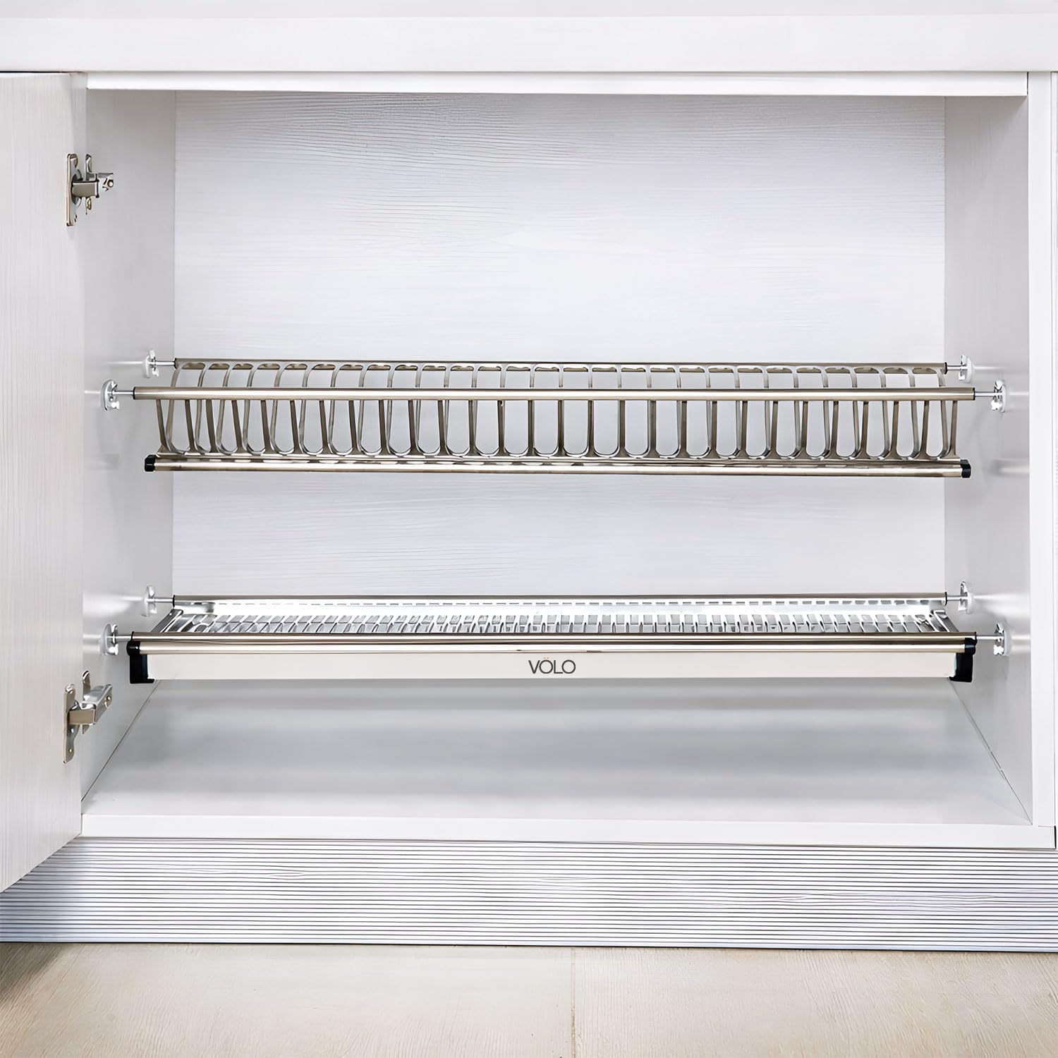 VOLO Stainless Steel Dish Plate Rack Drainer for Kitchen, Cabinet Width GTPT ...