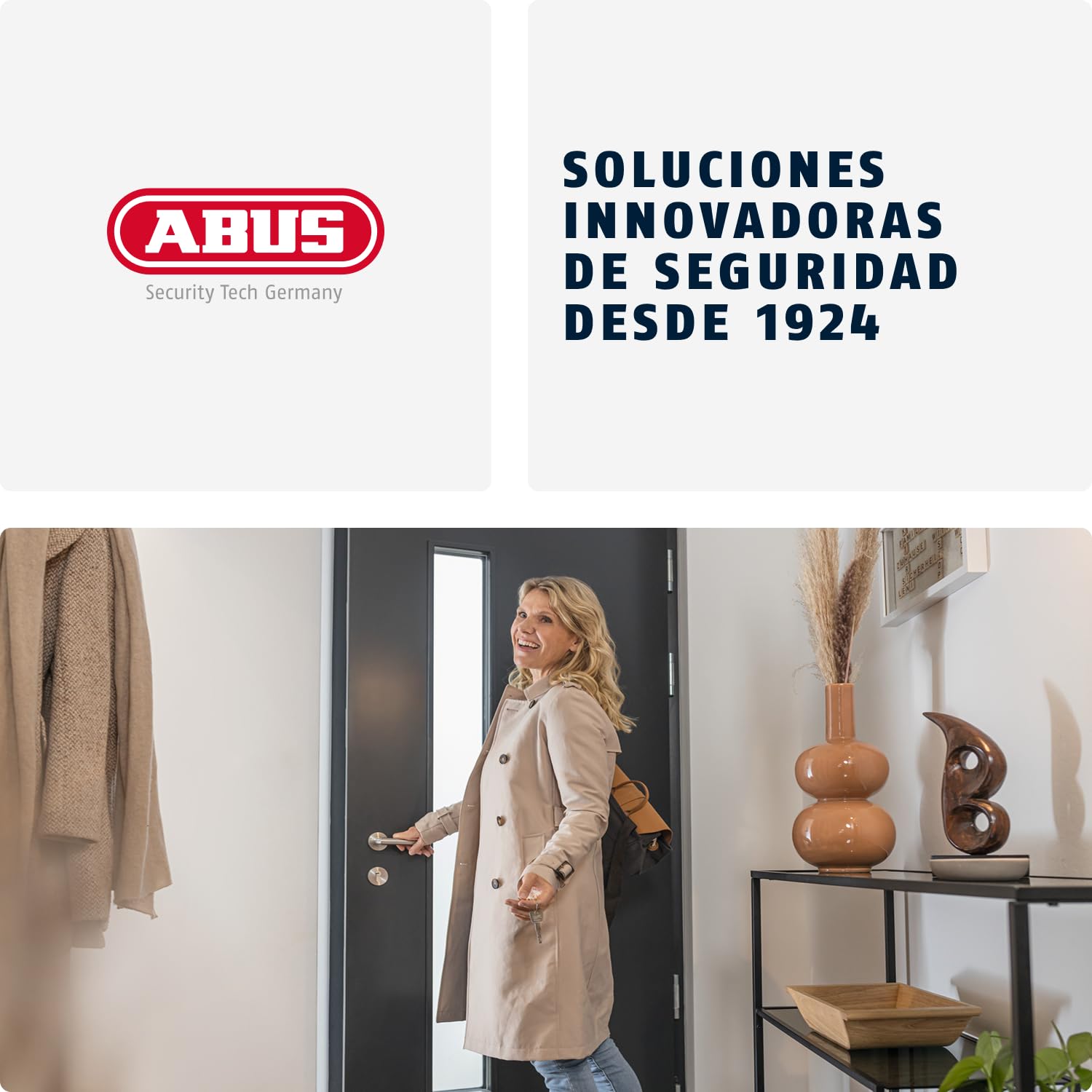 ABUS Prevaro 10 - Detector de Calor Certificado para Cocina, Baño, Garaje y Sótano - con Batería de 10 Años, Autotest Automático y Gran Botón de Prueba