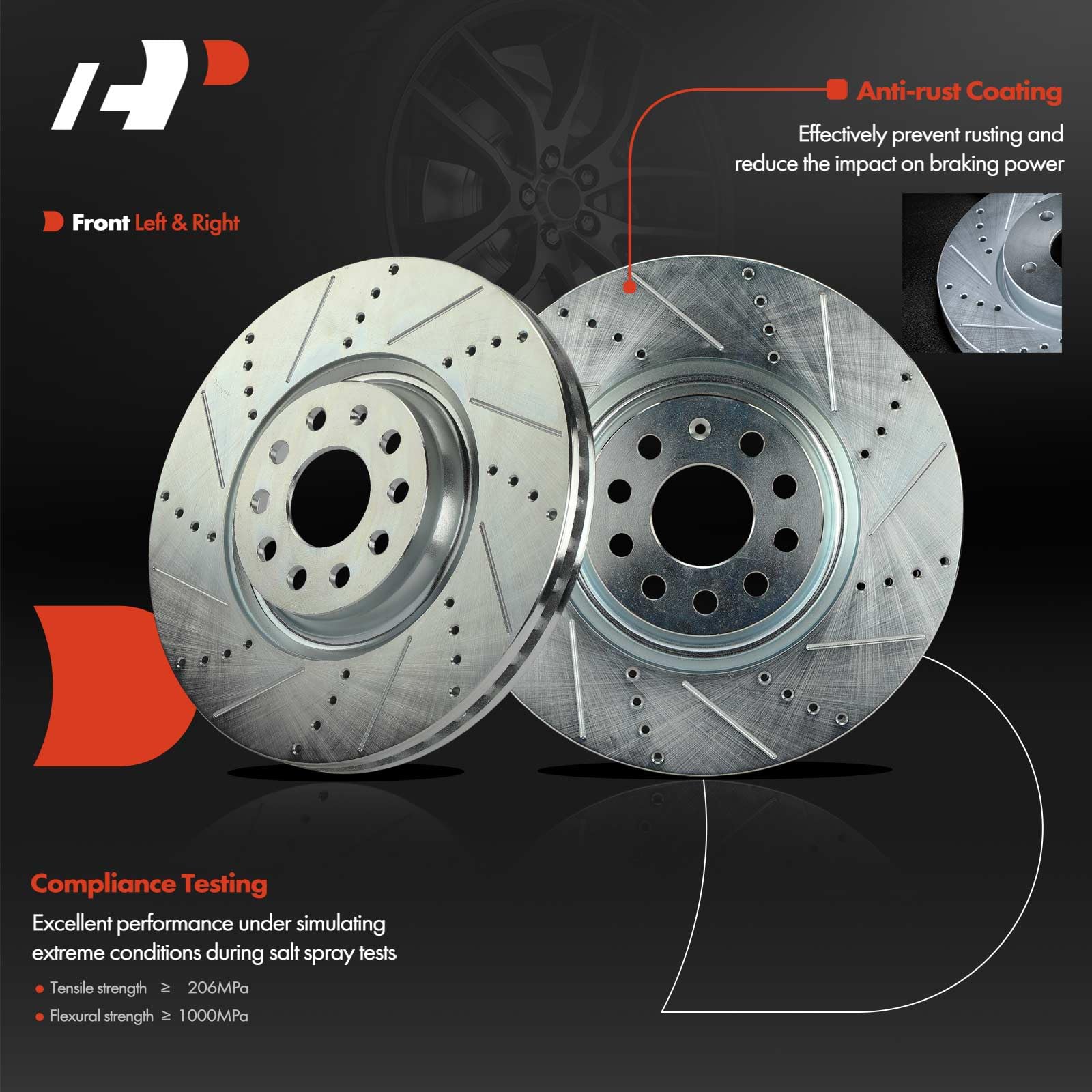 EBC Premium Front Rotors (321x30mm) | 12+ Cadillac ATS 2.0 Turbo