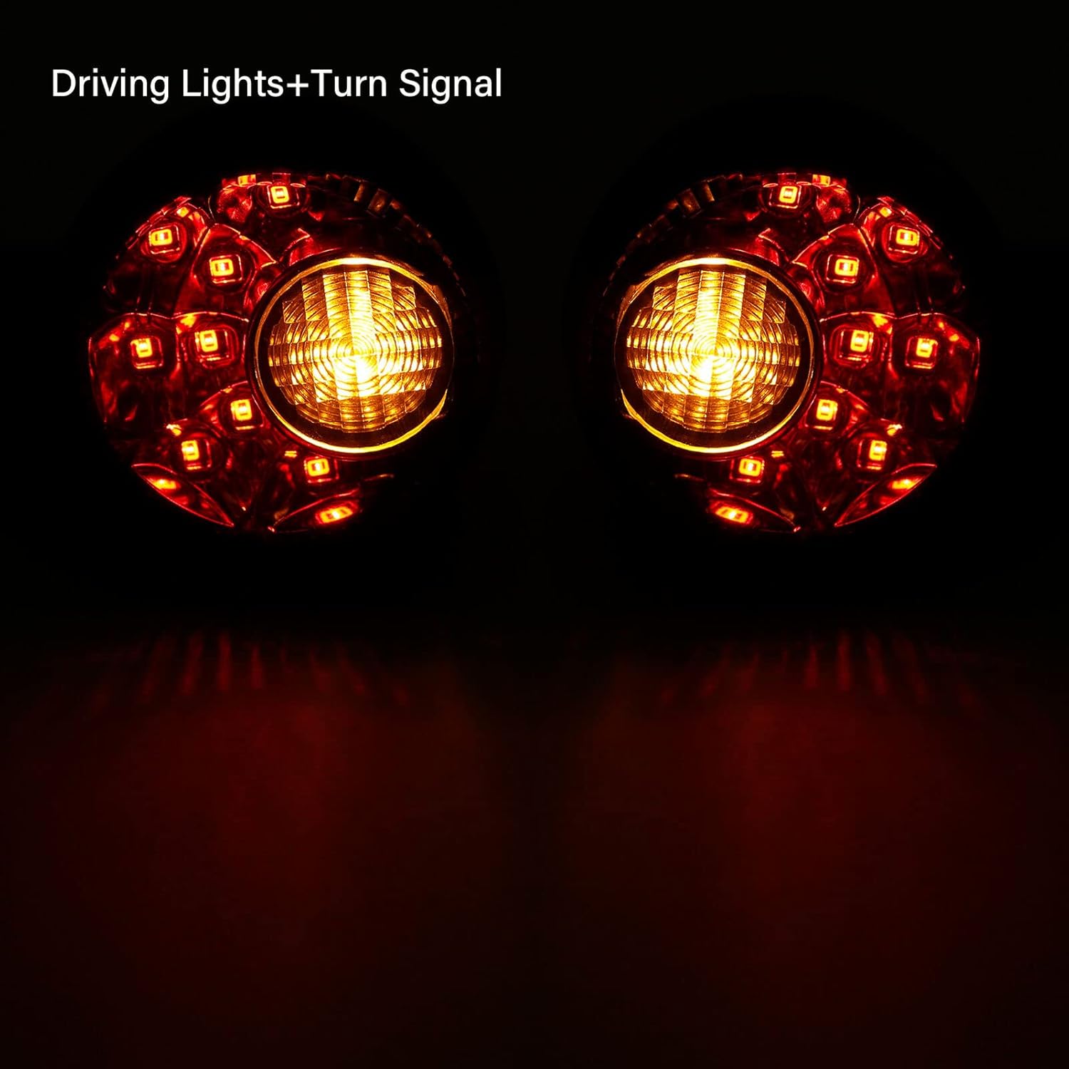 XMT-MOTO Rear Turn Signals LED Light Fit For Harley Sportster XL883 XL1200 1992-UP Black/Smoked