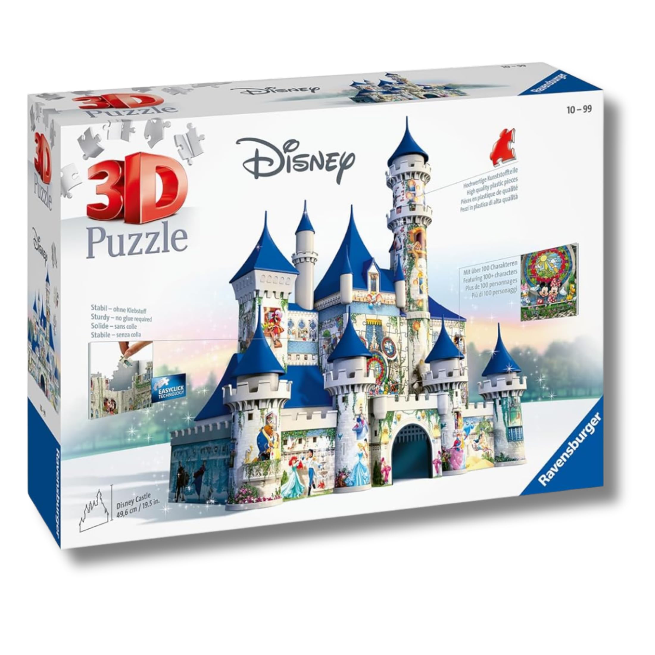 Ravensburger - Puzzle 3D Niños Castillo de Disney | Puzzles 3D para Niños De 10 Años O Más | Maquetas para Montar De 312 Piezas | Regalo Niño 10 Años O Más | Puzzle 3D Castillo Disney de 312 piezas, maqueta para montar para niños +10 años, ideal como rega