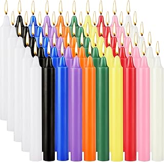 Spell Candles - Paquete de 100 velas cónicas de colores a granel de 4 pulgadas para rituales, brujería y altar wiccano, velas sin perfume compatibles con soportes para campanillas, oración, meditación