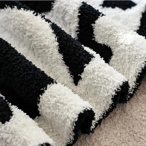Miniatura 4 de Cyusri Manta para sofá, manta súper suave, cálida y decorativa con pompones para cama, sofá y sala de estar (blanco, 51 x 63 pulgadas)