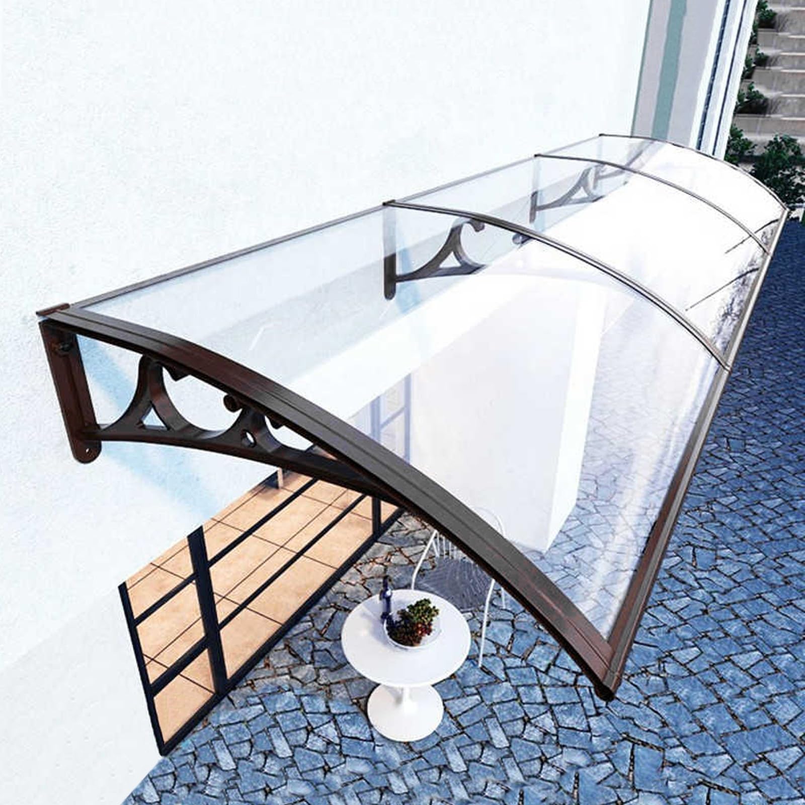 Auvent résistant aux intempéries et protection UV pour grand balcon