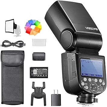 GODOX V860III-N Camera Flash for Nikon Camera Flash Speedlight Speedlite Light,2.4G HSS 1/8000s,480 Full-Power Flashes,7.2V/2600mAh Li-ion Battery,10 Levels LED Modeling Lamp, Black