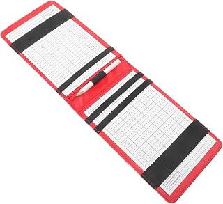 Golf Scorebook PU Cover Portable Golfs Scorecard Holder Stylish Pattern for Outdoor Golfing Includes Pencil Slot for Players and Tournaments