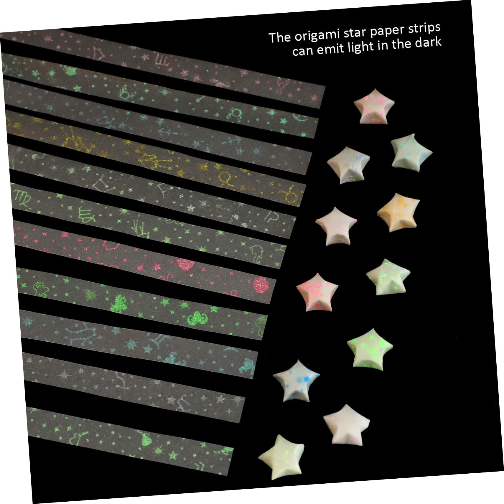 Operitacx 5160stücke Origami Papierstreifen Für Sterne Leuchtende Sternenpapier Bastelsets Mit Farben Für Kreative Dekorationen Und Partys