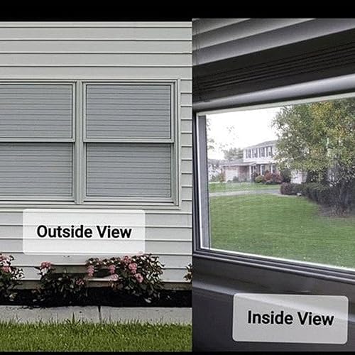 Miniatura 5 de Película de privacidad para ventanas de imitación – Película unidireccional para ventana, película esmerilada no adhesiva, no se ve hacia afuera,