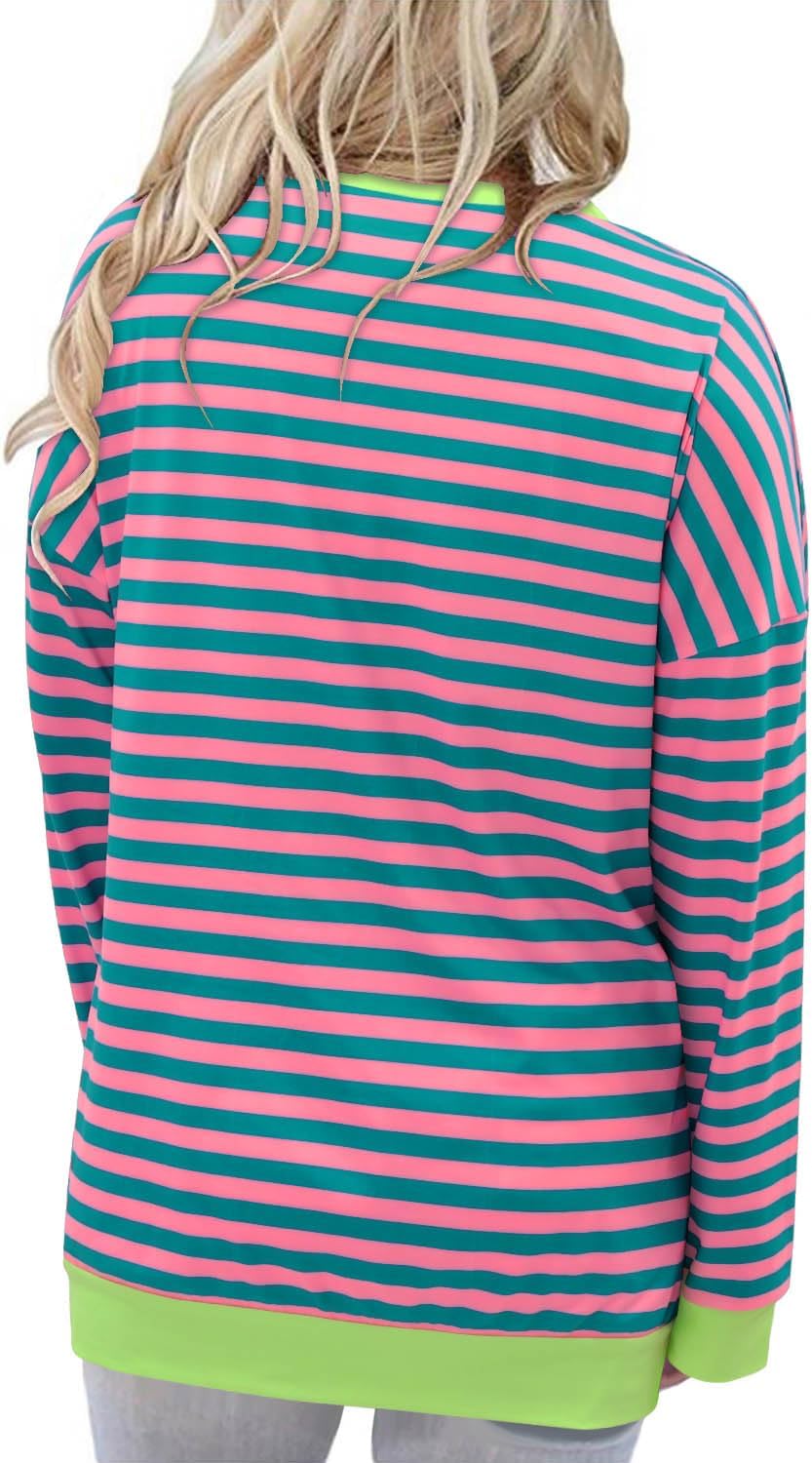 onlypuff Womens Tops Long Sleeve Pocke Shirts Ladies Trendy Tunic Fall Fashion Ladies Blouse Pink L - Image 5