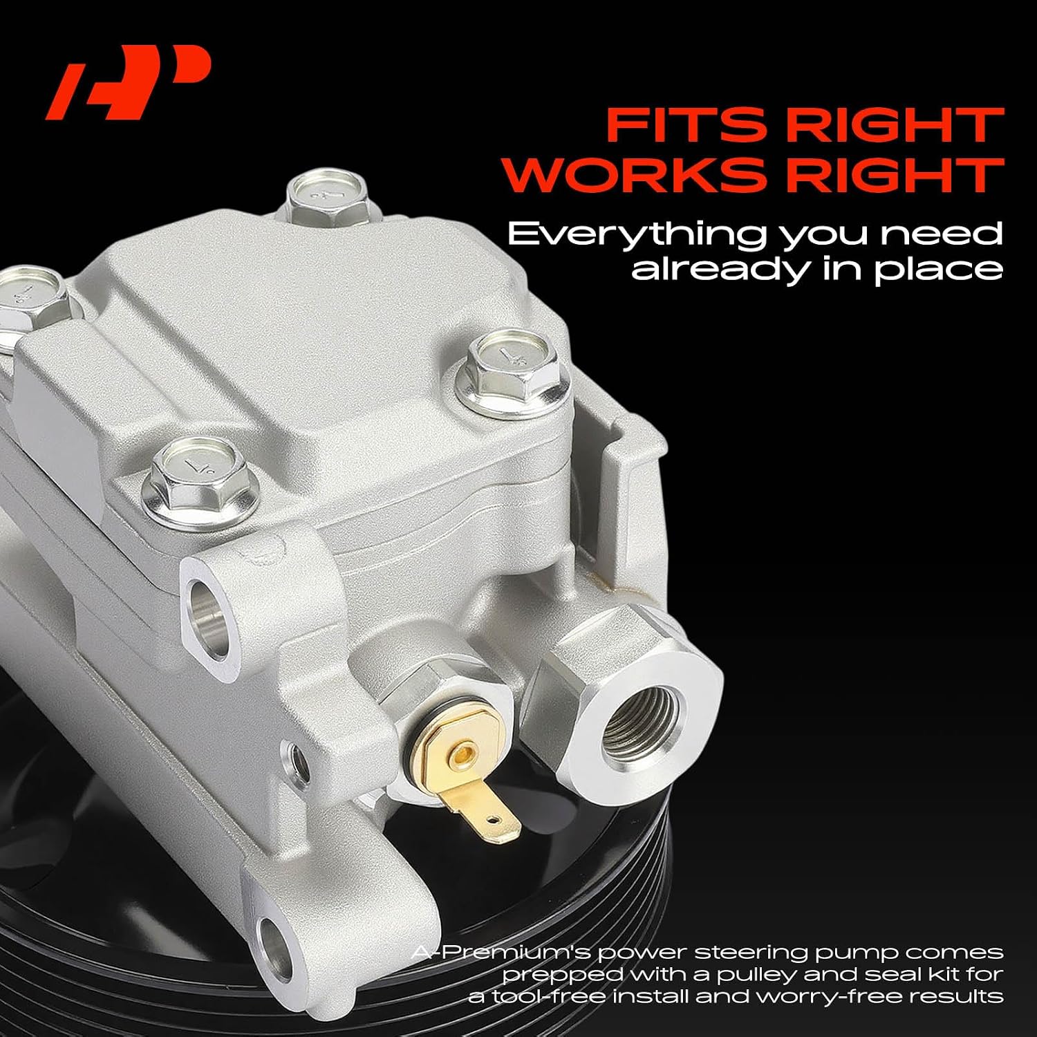 A-Premium Power Steering Pump, with Pulley, Compatible with Mazda CX-7 CX7 2007 2008 2009 2010 2011 2012, 2.3L 2.5L Gas, Replace # EG2132600A EG2132600R0B