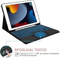 JADEMALL iPad Tok Olasz Billentyűzettel és Trackpaddal 10.2" 9./8./7. Generáció 4