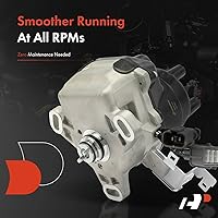 Vista 6 de Distribuidor de encendido A-Premium con tapa y rotor compatible con Honda Accord 1994-1995 2.2L, con 2 bujías