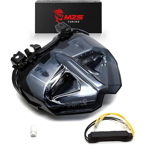 MZS Motorcycle Tail Light, LED Integrated Turn Signal Blinker Brake Taillight Smoke Compatible with MT09 2021-2023 / MT-09 SP 2021-2023 / MT10 2022 / MT-10 SP 2022