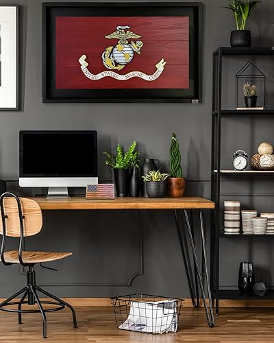 Miniatura 7 de Flags of Valor Decoración de pared de madera de la Guardia Costera de los Estados Unidos, 29.5 pulgadas de ancho x 18.5 pulgadas de alto, arte de