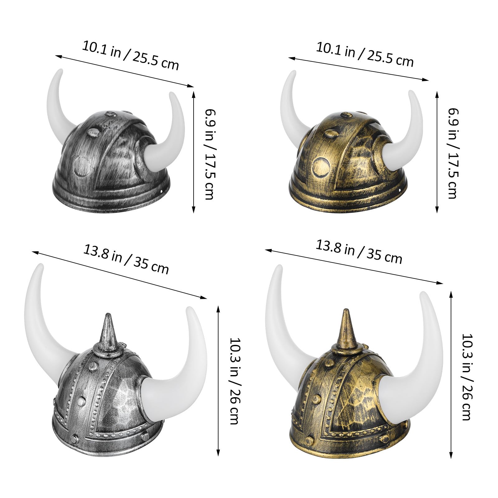DOITOOL 4 sombreros vikingos con cuernos, casco medieval, accesorios de disfraz para Halloween, cosplay, carnaval y fiestas de festivales
