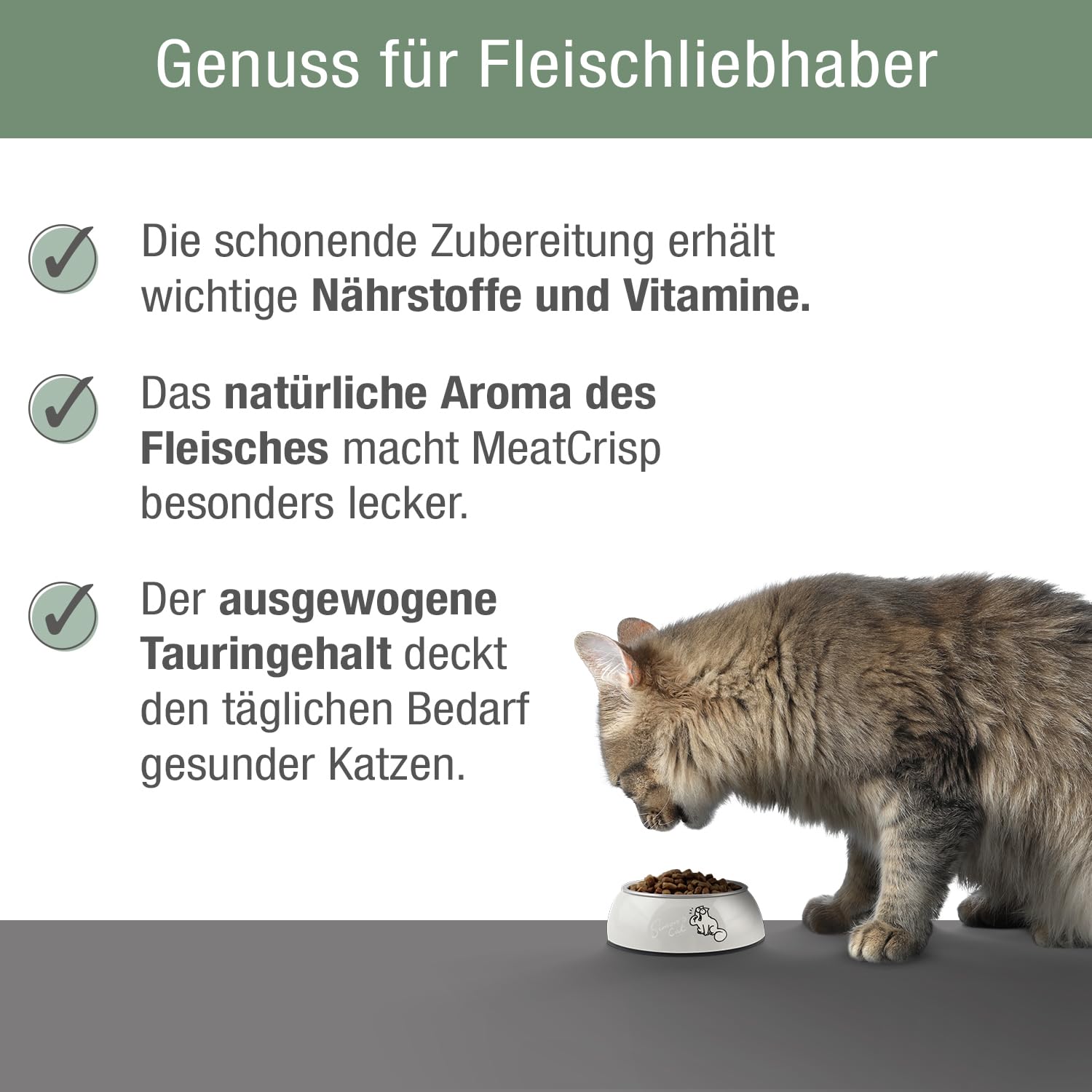 PLATINUM - Katzenfutter MeatCrisp Adult Chicken aus dem Frischfleischtrockner - 1,5kg Katzenfutter trocken mit 83% Frischfleisch - Trockenfutter für Katzen - Crispy Biss und leicht verdaulich