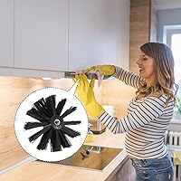 Vista 9 de DOITOOL 2 cabezales de cepillo de chimenea de 4 pulgadas, limpiador de chimenea, limpiador de ventilación, cepillo de limpieza de nailon flexible