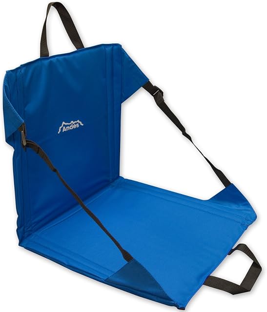 Andes Blue Folding Beach Chair Outdoor Garden Portable Seat
