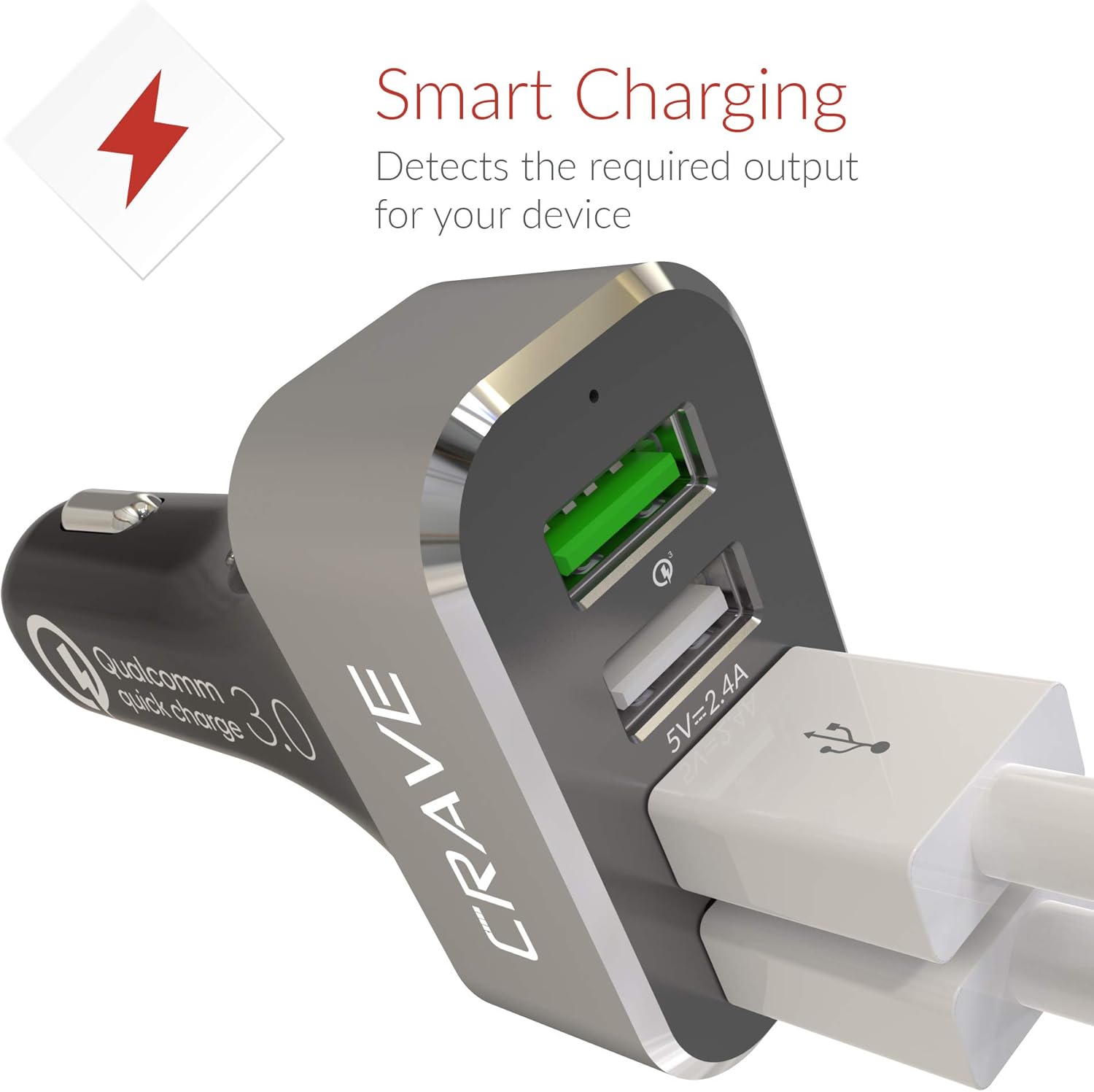 Popular Crave CarHub 54W 4 Port USB Car Charger, Qualcomm Quick Charge 3.0 - Black Special Crave CarHub 54W 4 Port USB Car Charger, Qualcomm Quick Charge 3.0 - Black