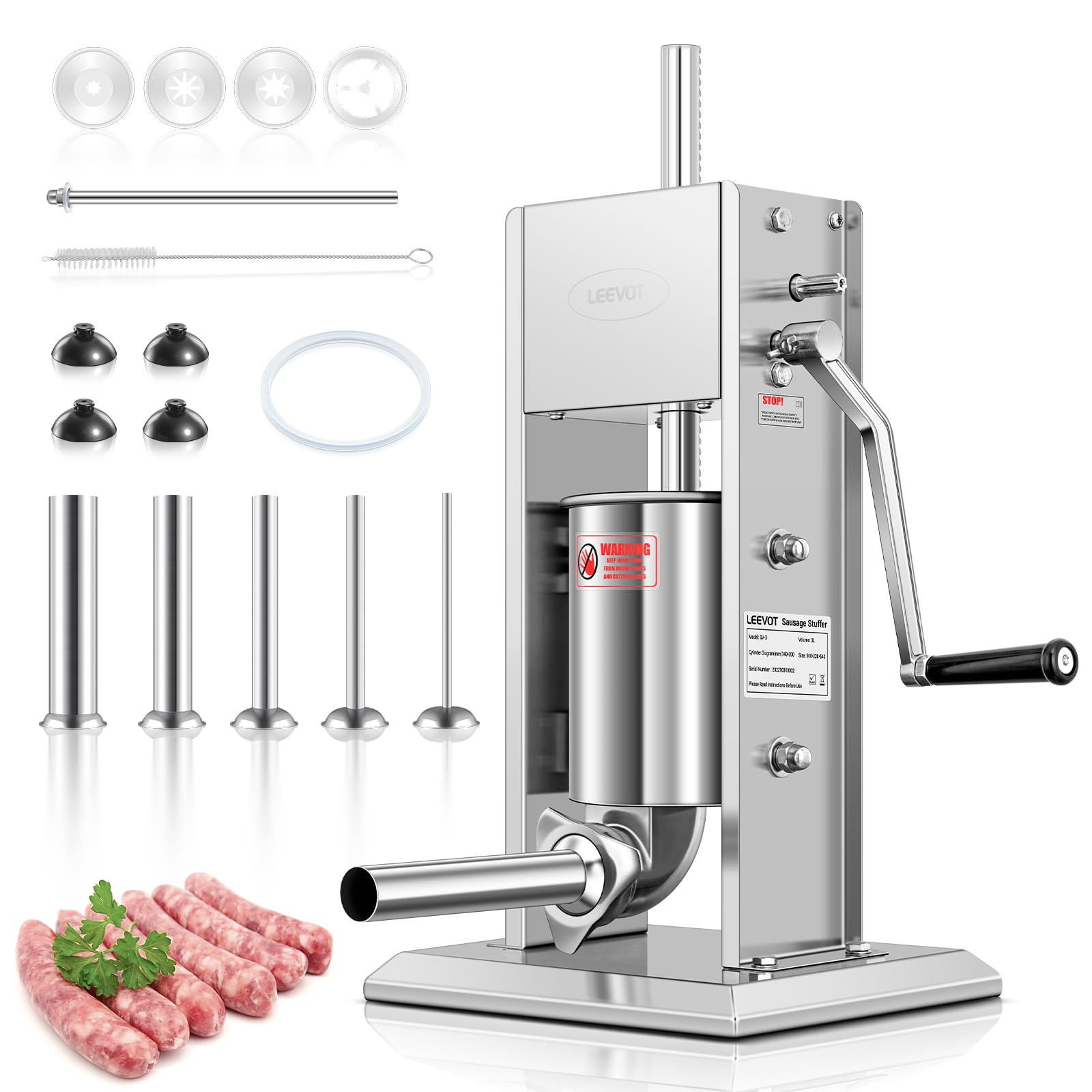 LEEVOT 7Lbs Manual Sausage Stuffer