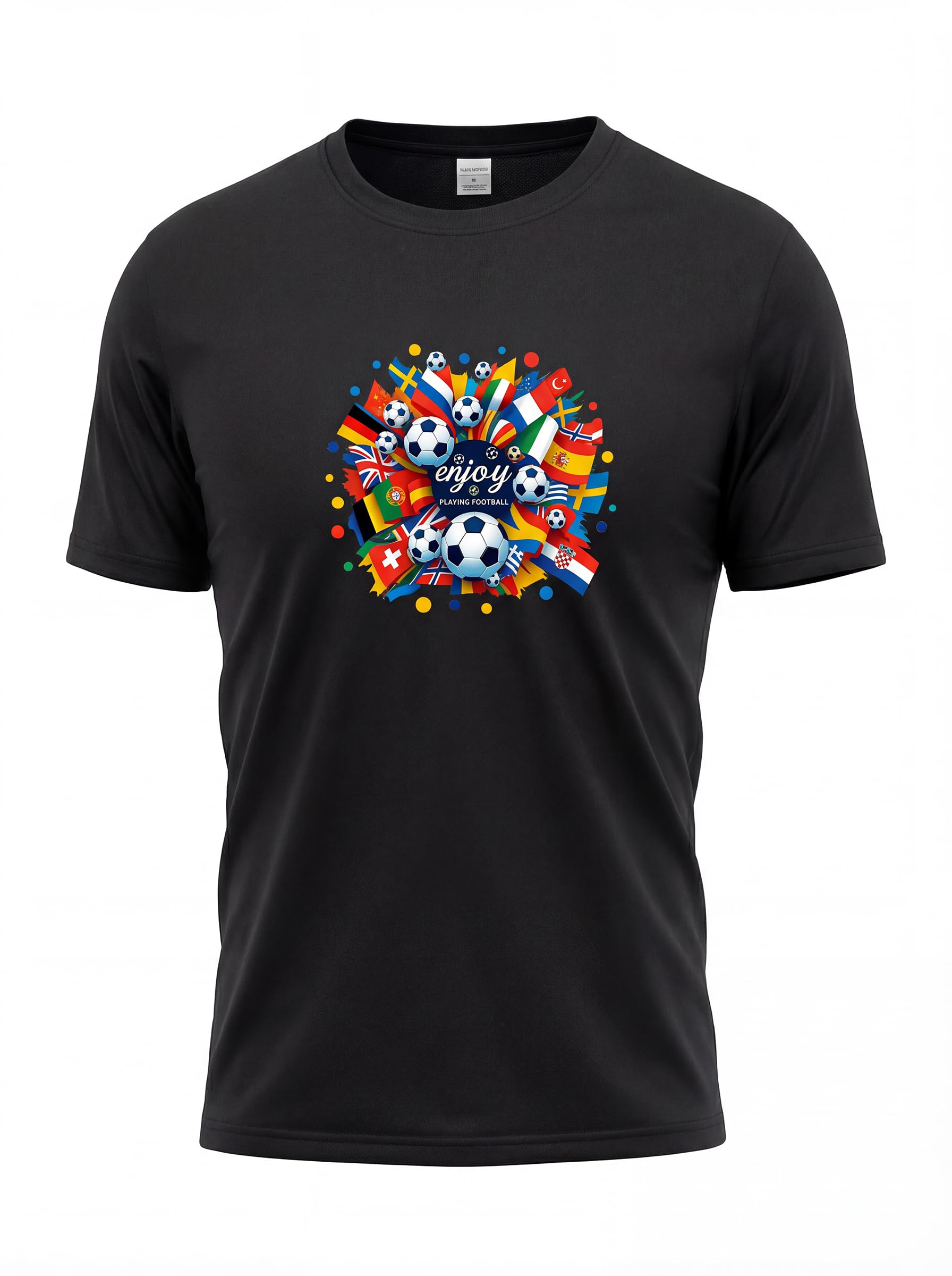 Funny Football Shirts Mens T-Shirts World Cup 2026 Merchandise Summer Short Sleeve Crew Neck Tops Loose Tees Casual Blouse Training Hiking Workout Athletic Tee Black