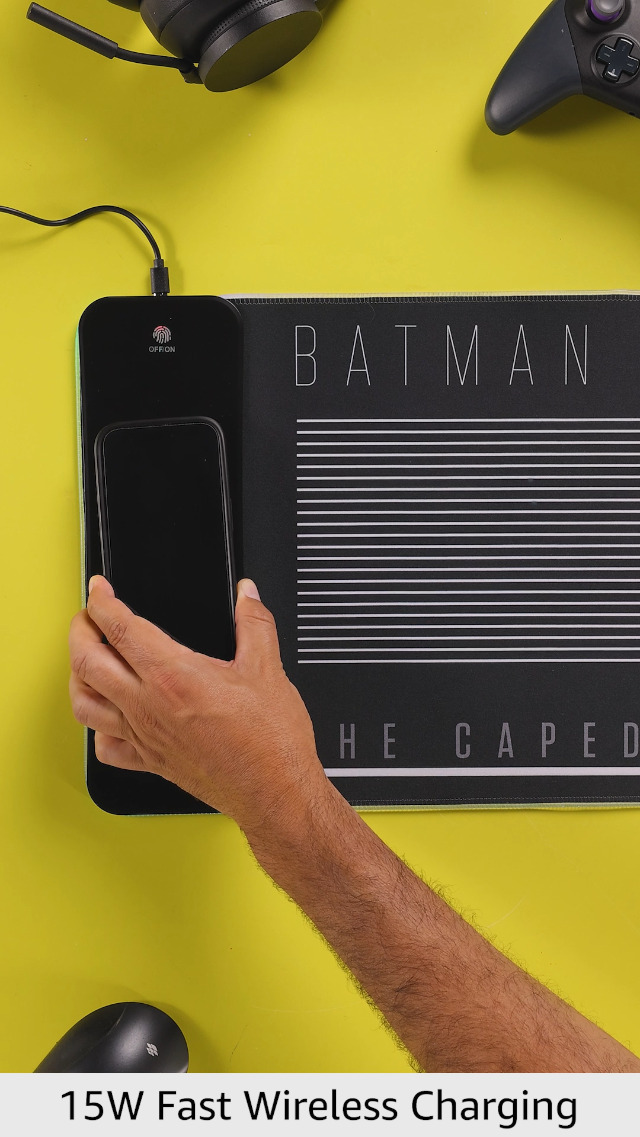 Amazon.com : Power Idolz DC Comics Batman XL RGB Gaming Mat with