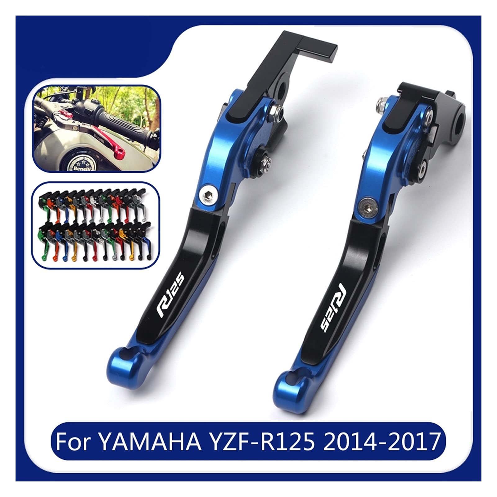Leve Frizione E Freno Pieghevoli E Allungabili In Alluminio CNC Per Yamaha YZF R125 2008-2011