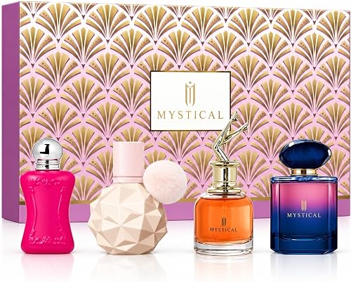 Mystical Perfume Gift Set for Women, 4 Piece Collection (Pink)