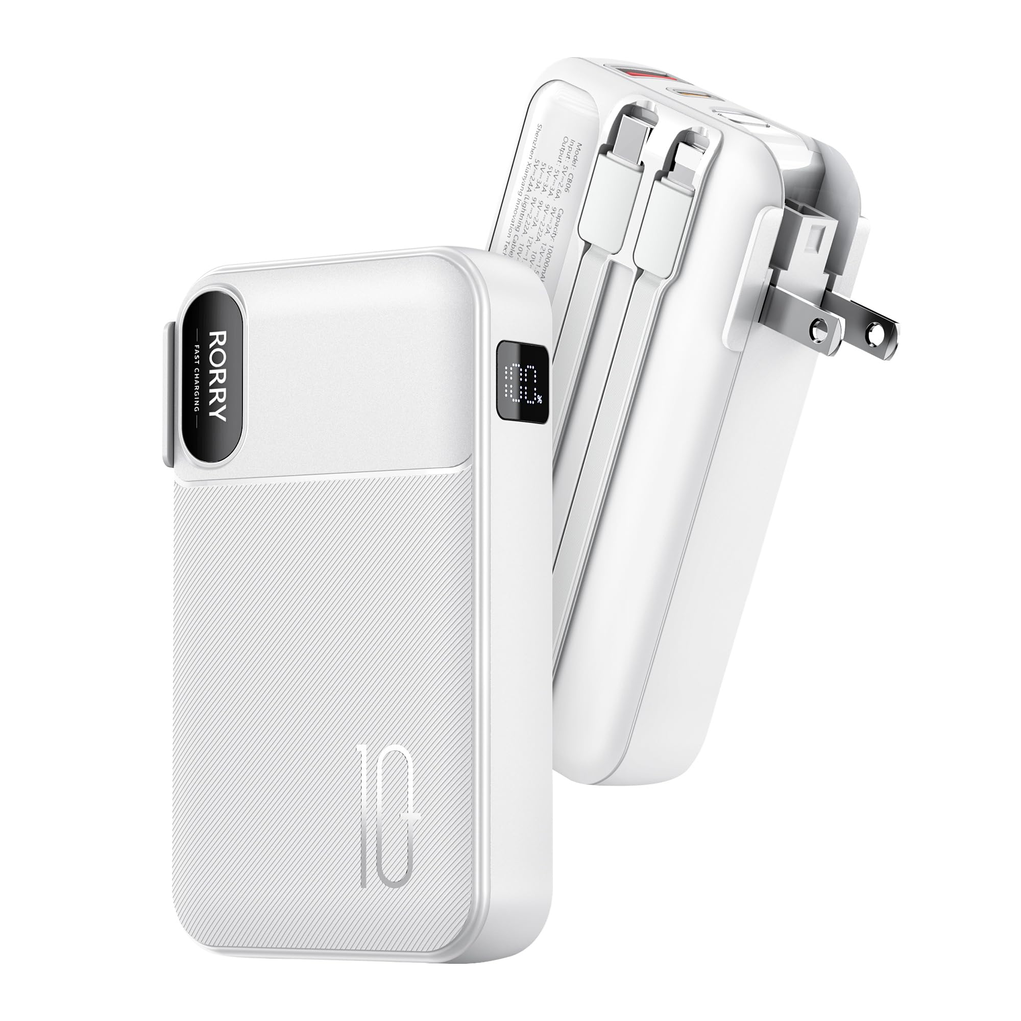 Amazon | RORRY【モバイルバッテリー コンセント一体型 10000mAh PD22