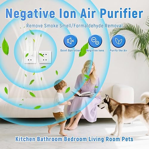 Miniatura 2 de Magair Purificador de aire, purificador de aire Mag, con enchufe, purificador de aire portátil para el hogar, diseño silencioso y liberación