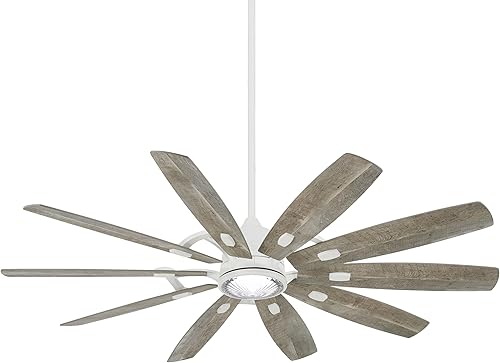 Miniatura 5 de Minka-Aire F864L-CL/SG Ventilador de techo de 65" con luz LED y motor de CC en acabado carbón.. Negro,Níquel pulido.,Blanco plano con cuchillas