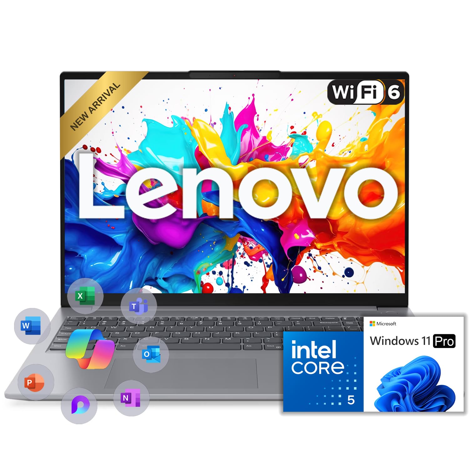 Latest Ideapad Laptop with 1-Year Microsoft Office 365, Intel Powerful Processors, 15.6" FHD LED Display, 36GB RAM, 1TB SSD, Privacy Shutter Camera, Long Battery Life, Windows 11 Pro, WOWPC USB