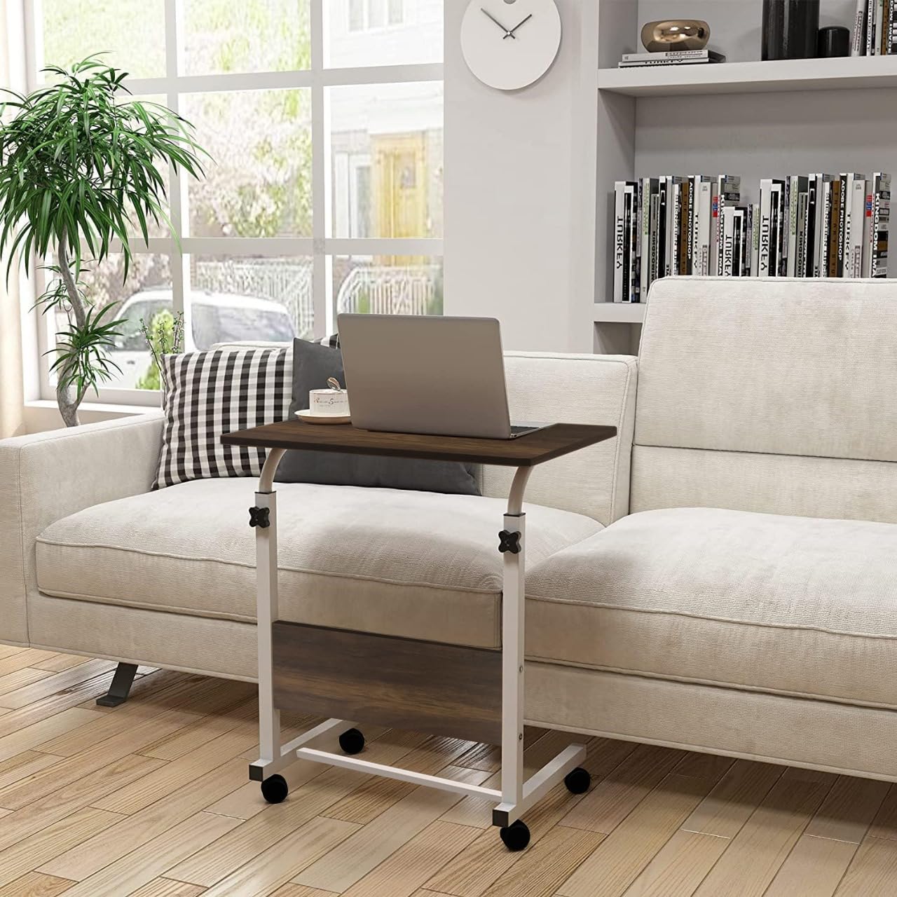 Torche Multipurpose Height Adjustable Movable Table for Computer & Laptop Table with Wheels (Big-Exotic Oak) 22 71nuCi66rLL. SL1280