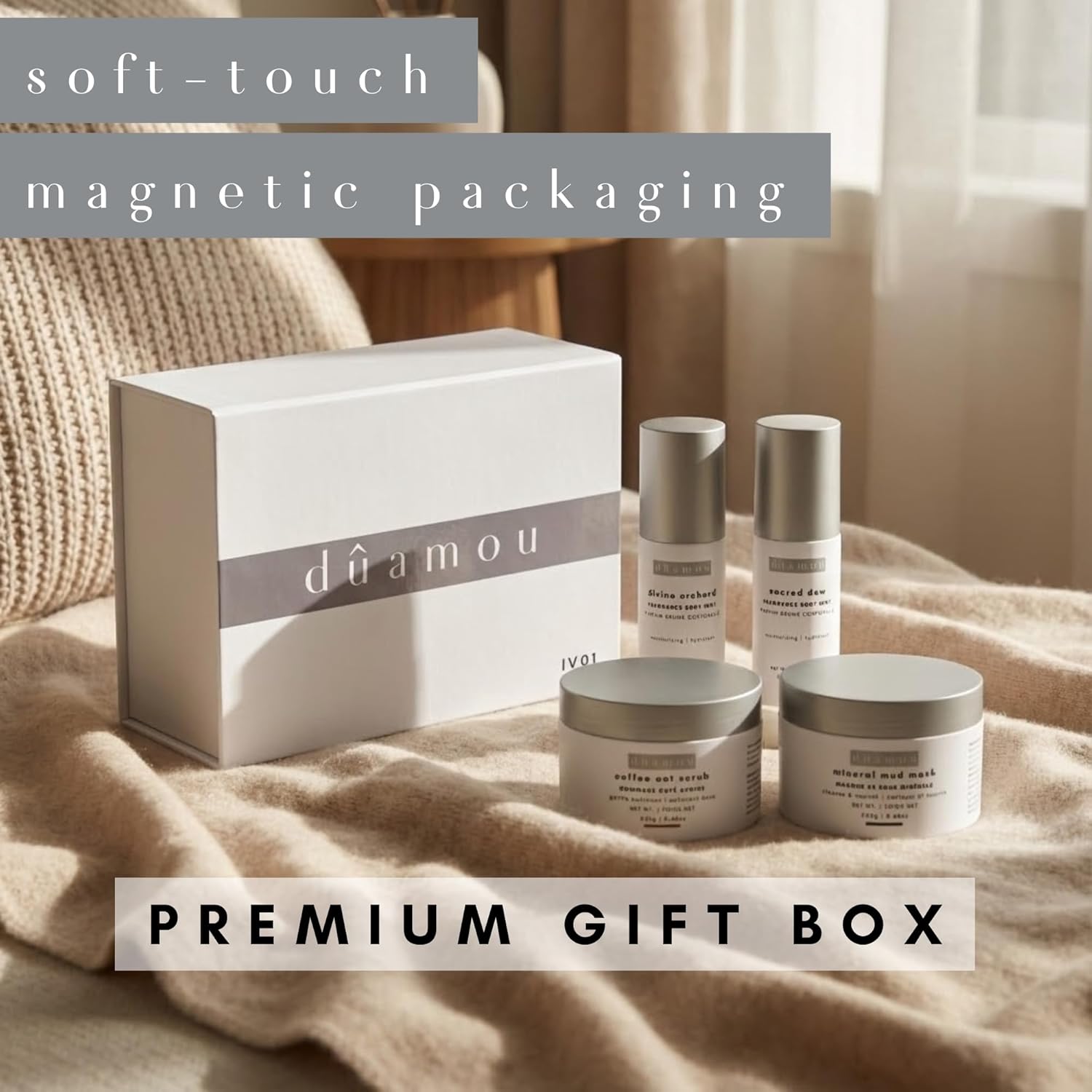 IV01 Gift Set For Women - Luxury Rejuvenating Pampering Self-care Skincare Set | Premium Gift Box with 4 Full-Size Products, Perfect Gifts for Women