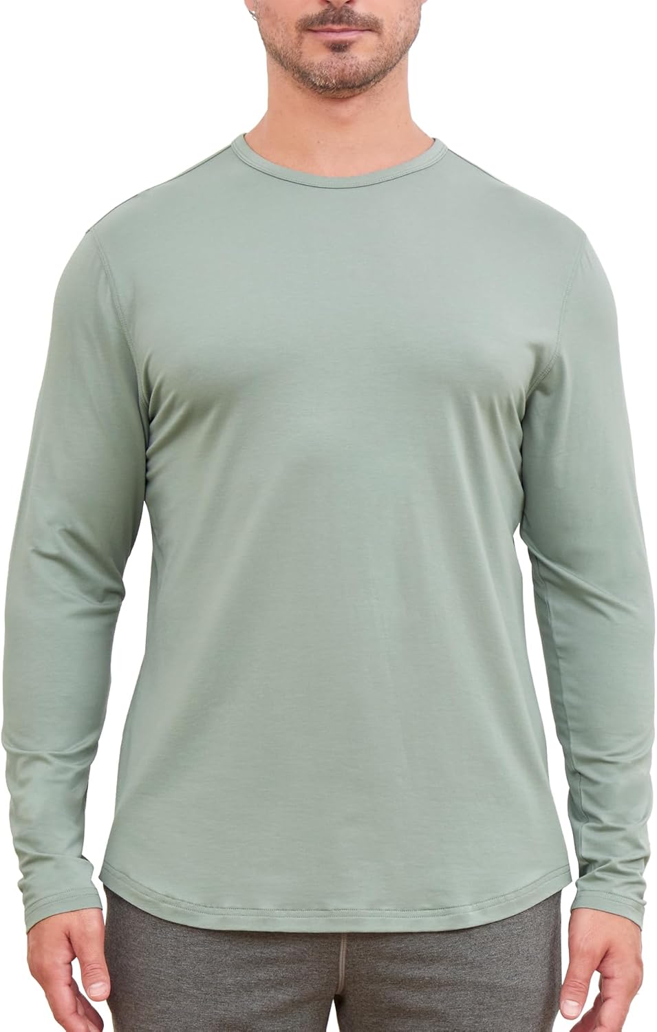 netdraw Men's Ultra-Soft Bamboo Viscose T-Shirt, Curved Hem Lightweight Cooling Cotton Blend Casual Tee